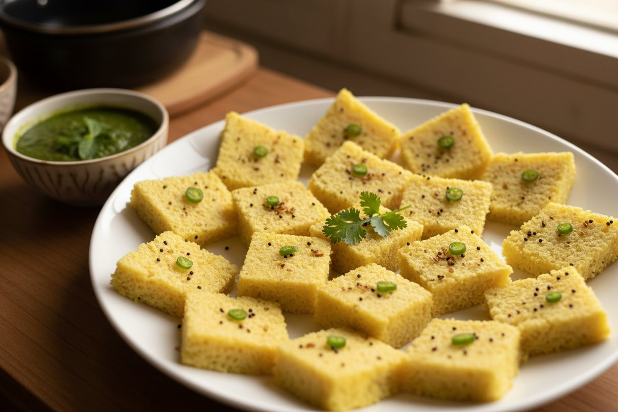 इन्स्टंट रवा ढोकळा