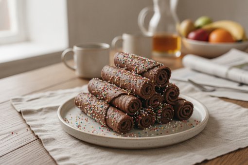 Chocolate Wafer Rolls: Subah Ka Mazedaar Nasta!